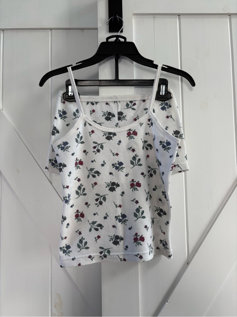 Vintage Cottagecore Faded Glory Floral Thermal Cami & Shorts Pajama Set